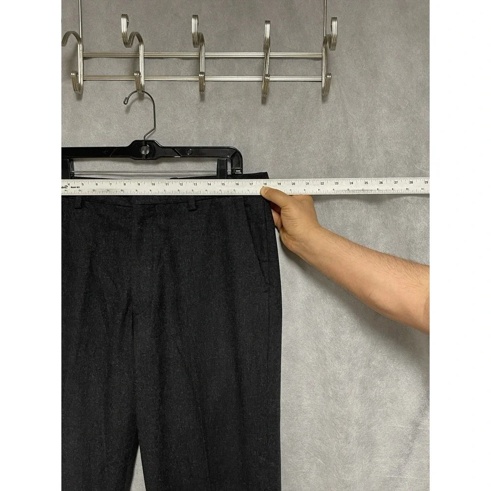 Banana Republic Pants Men 36X34 Charcoal Gray Dawson Winter Flannel Dress Luxury